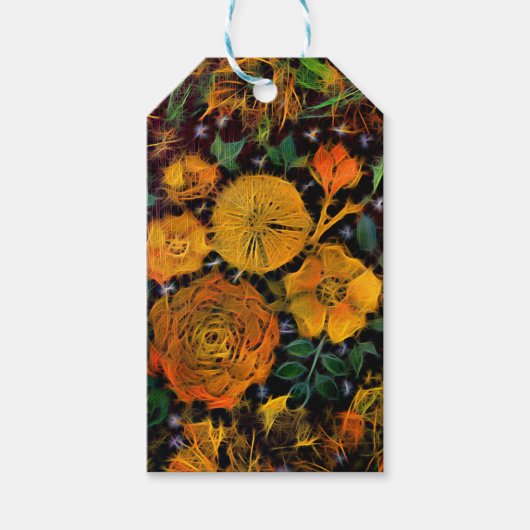 bloemenvonken cadeaulabel (Voorkant)