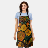 bloemenvonken schort (Gedragen)