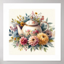 Bloemenvormige theepot 5