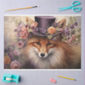  Bloemenvos met Petten bloemen Decoupage Tissuepapier (Craft)