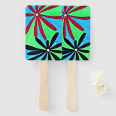 Bloemenvouwventilator Handwaaier (Voorkant en achterkant)