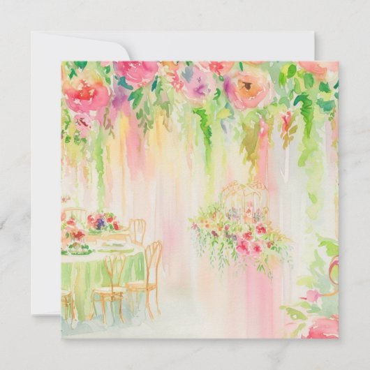 Bloemenvreugde: Bloemenharmonie, een Baby shower Kaart (Voorkant)