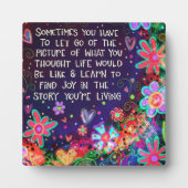  Bloemenvreugde in uw Story Quote Inspirivity Fotoplaat (Voorkant)