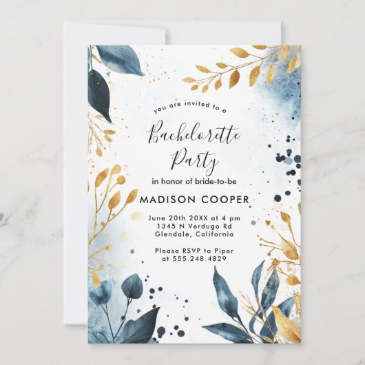 bloemenvrijgezellenfeest kaart (Voorkant)