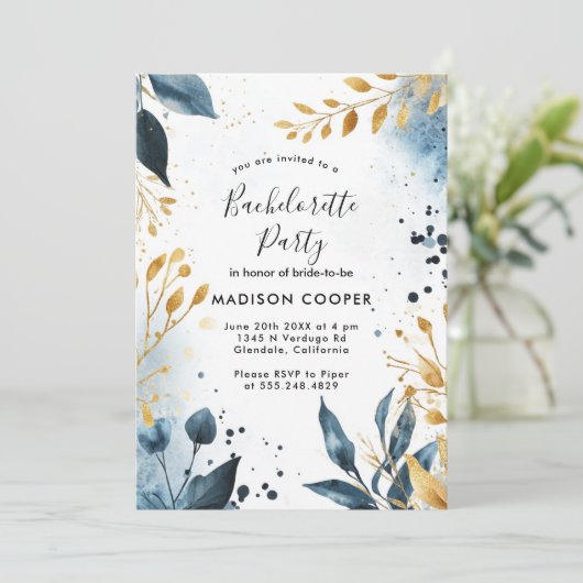 bloemenvrijgezellenfeest kaart (Staand voorkant)