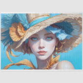  Bloemenvrouw Decoupage Tissuepapier (Voorkant)