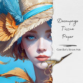  Bloemenvrouw Decoupage Tissuepapier