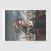 Bloemenvrouw Renaissance in Venetië Tissuepapier (Voorkant)