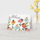 Bloemenvrouwen Welkom bij het Team New Employee Kaart (Gele Bloem)
