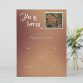 Bloemenvulling uitnodiging  (Staand voorkant)