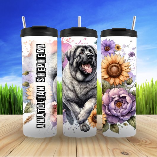 Bloemenwacht van de Anatolische herder Thermosbeker