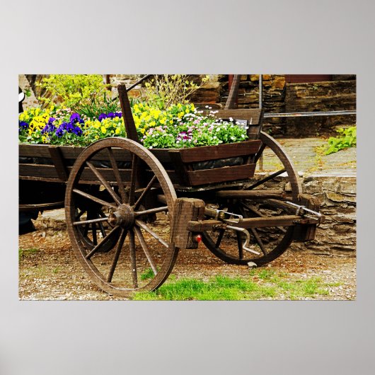 Bloemenwagen Poster (Voorkant)