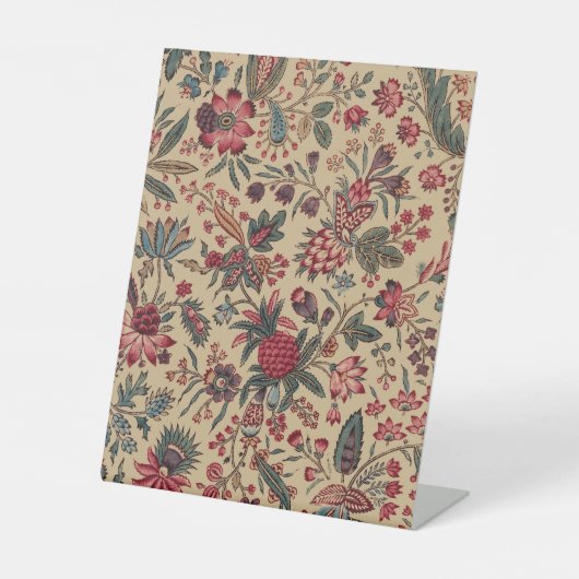 Bloemenwandtapijt Naaldwerk Flower Art Reclamebord Met Voetstuk (Voorkant)