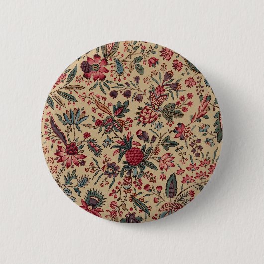 Bloemenwandtapijt Naaldwerk Flower Art Ronde Button 5,7 Cm (Voorkant)