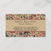 Bloemenwandtapijt Naaldwerk Flower Art Visitekaartje (Achterkant)