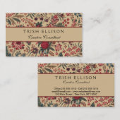 Bloemenwandtapijt Naaldwerk Flower Art Visitekaartje (Voorkant / Achterkant)