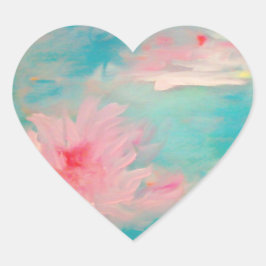 bloemenwater hart sticker