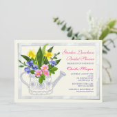 Bloemenwater kan uitnodigen kaart (Staand voorkant)