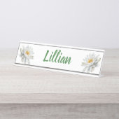 bloemenwaterlelie bureau naambordje (Voorkant)