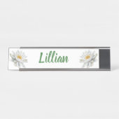 bloemenwaterlelie bureau naambordje (Voorkant)