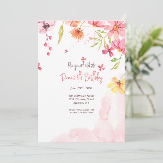 Bloemenwaterval  kaart (Staand voorkant)