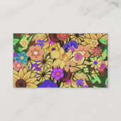 bloemenweefpatroon visitekaartje (Achterkant)