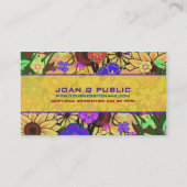 bloemenweefpatroon visitekaartje (Voorkant)