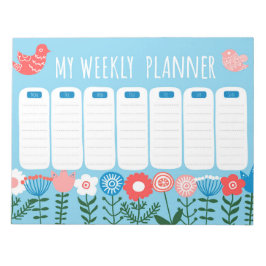 Bloemenweekplanner Notitieblok