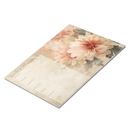  Bloemenweekplanner Persoonlijk briefpapier Notitieblok (Schuin)