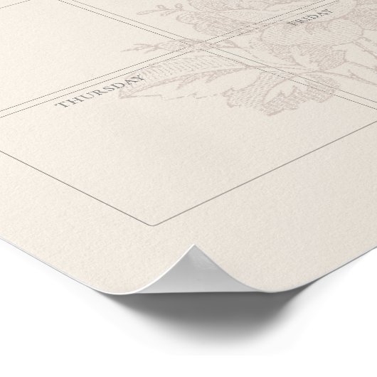 Bloemenweekschaafmachine afdrukbare sjabloon poster (Hoek)