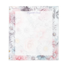 Bloemenweelde Elegante Gedempte Klassieke Bloemmot Notitieblok