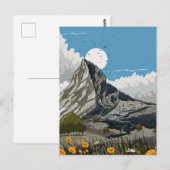 Bloemenweide Berg Briefkaart (Voorkant / Achterkant)