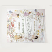 Bloemenweide Bloemen Verjaardag Welkom Feeën Wandkleed (Voorkant (horizontaal))