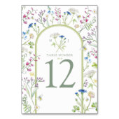 Bloemenweide bloemschildering watercolor trouwfees kaart (Voorkant)