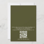 Bloemenweide Boog Elegante QR Code Huwelijk Kaart (Achterkant)