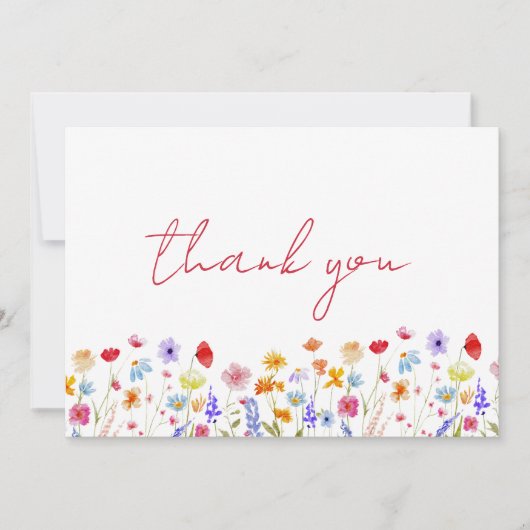 Bloemenweide Bruidsfeest Bloementuin Bedankt (Voorkant)