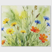 Bloemenweide Cadeaupapier (Vlak)