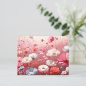 Bloemenweide esthetische  briefkaart (Staand voorkant)