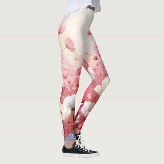 Bloemenweide esthetische  leggings (Rechts)
