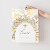 Bloemenweide gouden bij gunsten poster