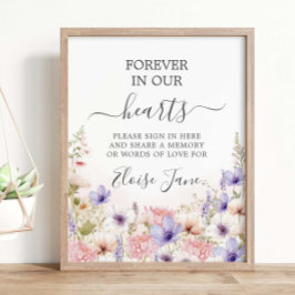 Bloemenweide Herdenkings Funeral Memory Tafel Poster