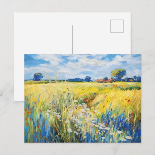 Bloemenweide langs de Havel-rivier Briefkaart (Voorkant / Achterkant)
