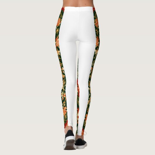 "Bloemenweide Leggings: origineel groen design" Leggings (Achterkant)