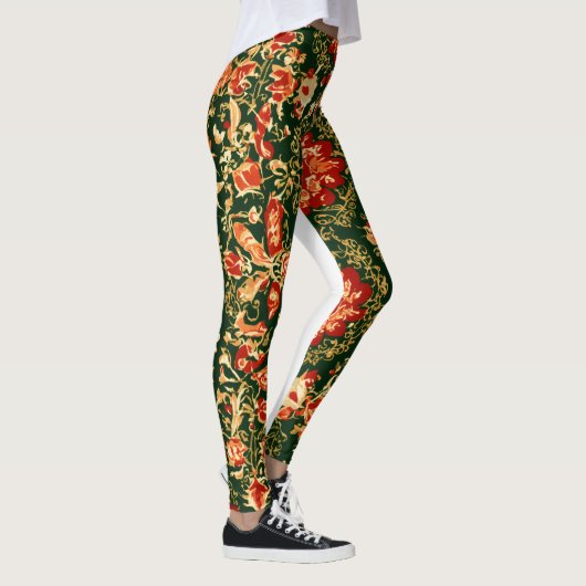"Bloemenweide Leggings: origineel groen design" Leggings (Rechts)