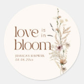 Bloemenweide Liefde is in bloei Ronde Sticker (Voorkant)