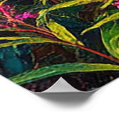 Bloemenweide met berglandschap poster (Hoek)