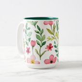 Bloemenweide Tweekleurige Koffiemok (Voorkant links)