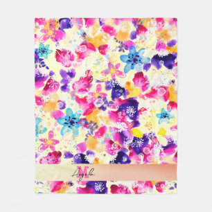 Bloemenweide Vervallen Bloemen Fleece Deken