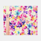 Bloemenweide Vervallen Bloemen Fleece Deken (Voorkant (Horizontaal))