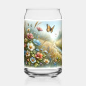 Bloemenweide Vlindertuin Blikvorm Glas (Voorkant)